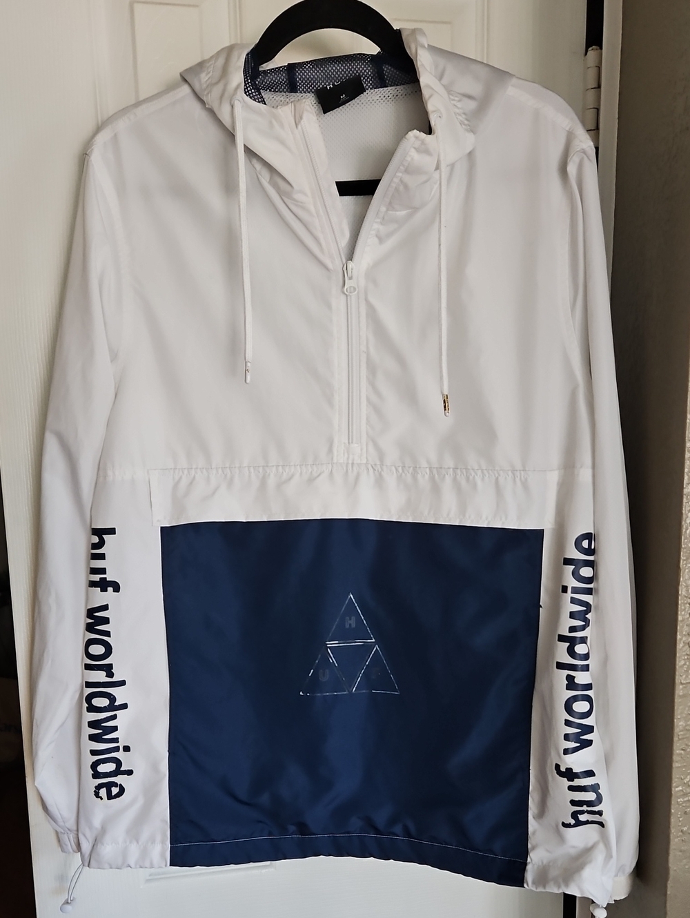 HUF Worldwide Men's Peak 3.0 Colorblock Anorak Windbreaker Jacket Sz MEDIUM
